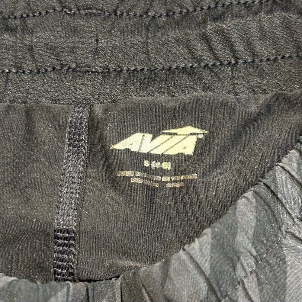 Avia Women's Zebra Print Athletic Shorts Small Black 2 in 1 Running Spandex - Picture 2 of 7